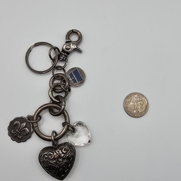 Kathy Van Zeeland Keychain Whimsy Gothic Punk Retro Bag Accessory Silver Tone - Picture 14 of 15